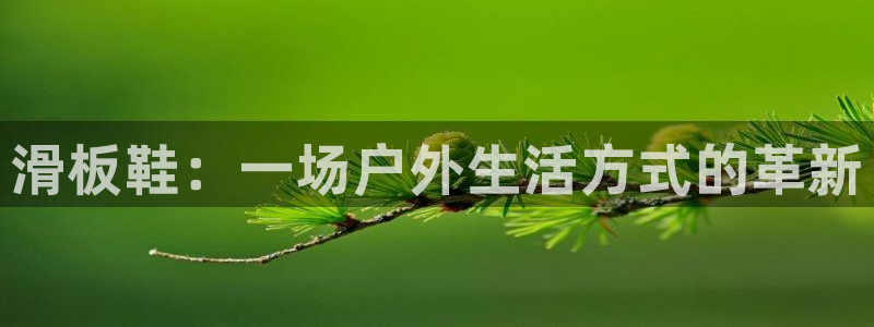球速体育：滑板鞋：一场户外生活方式的革新