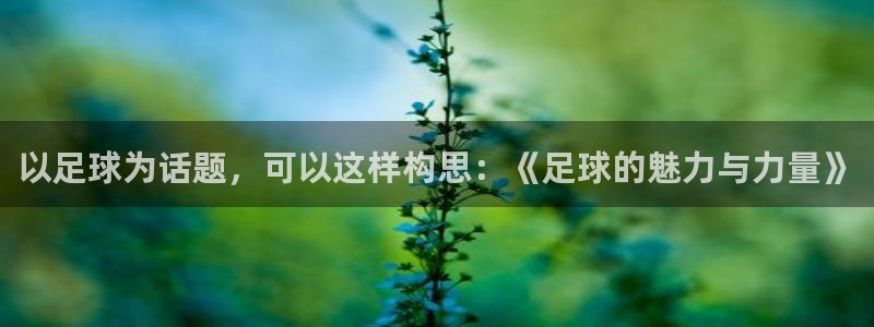 球速体育：以足球为话题，可以这样构思：《足球的魅力与力量》