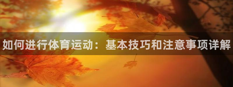球速体育：如何进行体育运动：基本技巧和注意事项详解
